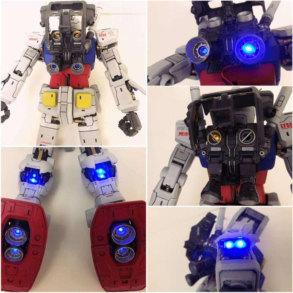 Perfect Grade Gundam RX-78-2フルセットLED改造画像3