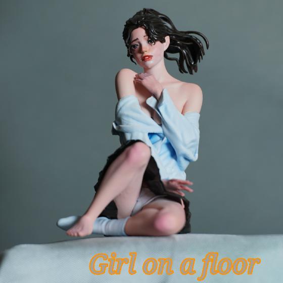 床に座る女子 (Girl on a floor) 1/10　
